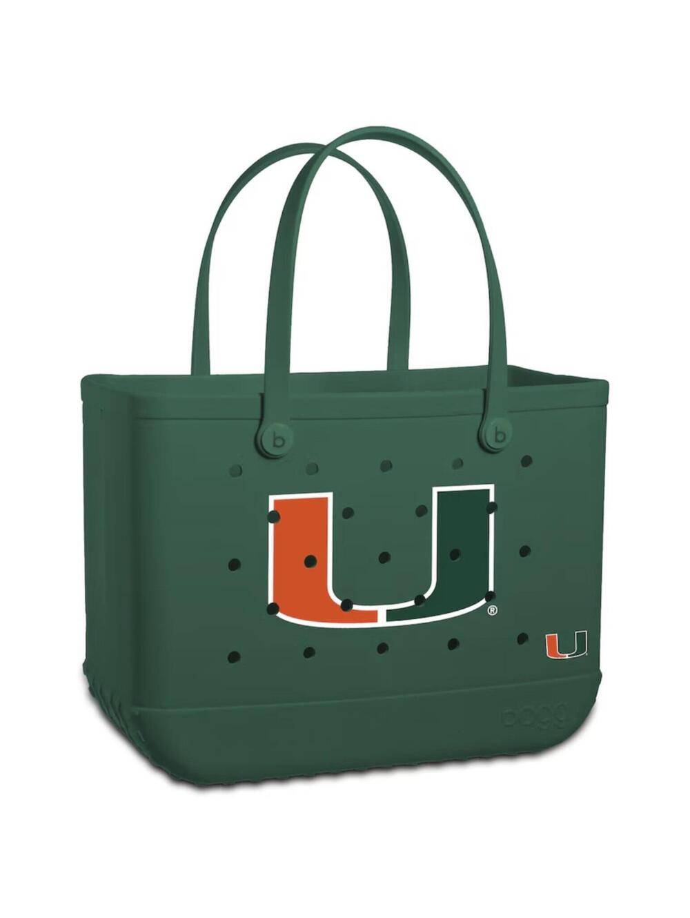 Miami Hurricanes Green Tote Bag with Logo